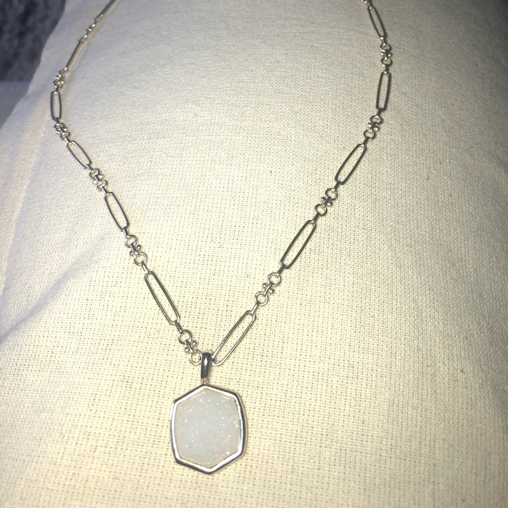 Kendra Scott Iridescent Drusy Gold Davis Necklace